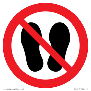 Do not step or stand here symbol only